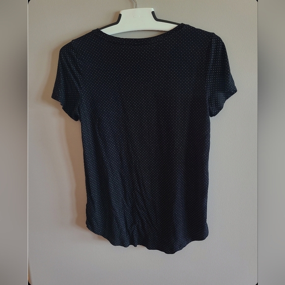 Gap Black and White Polka Dot Top - Pin Dot T-Shirt - Print Shirt - Picture 2 of 4